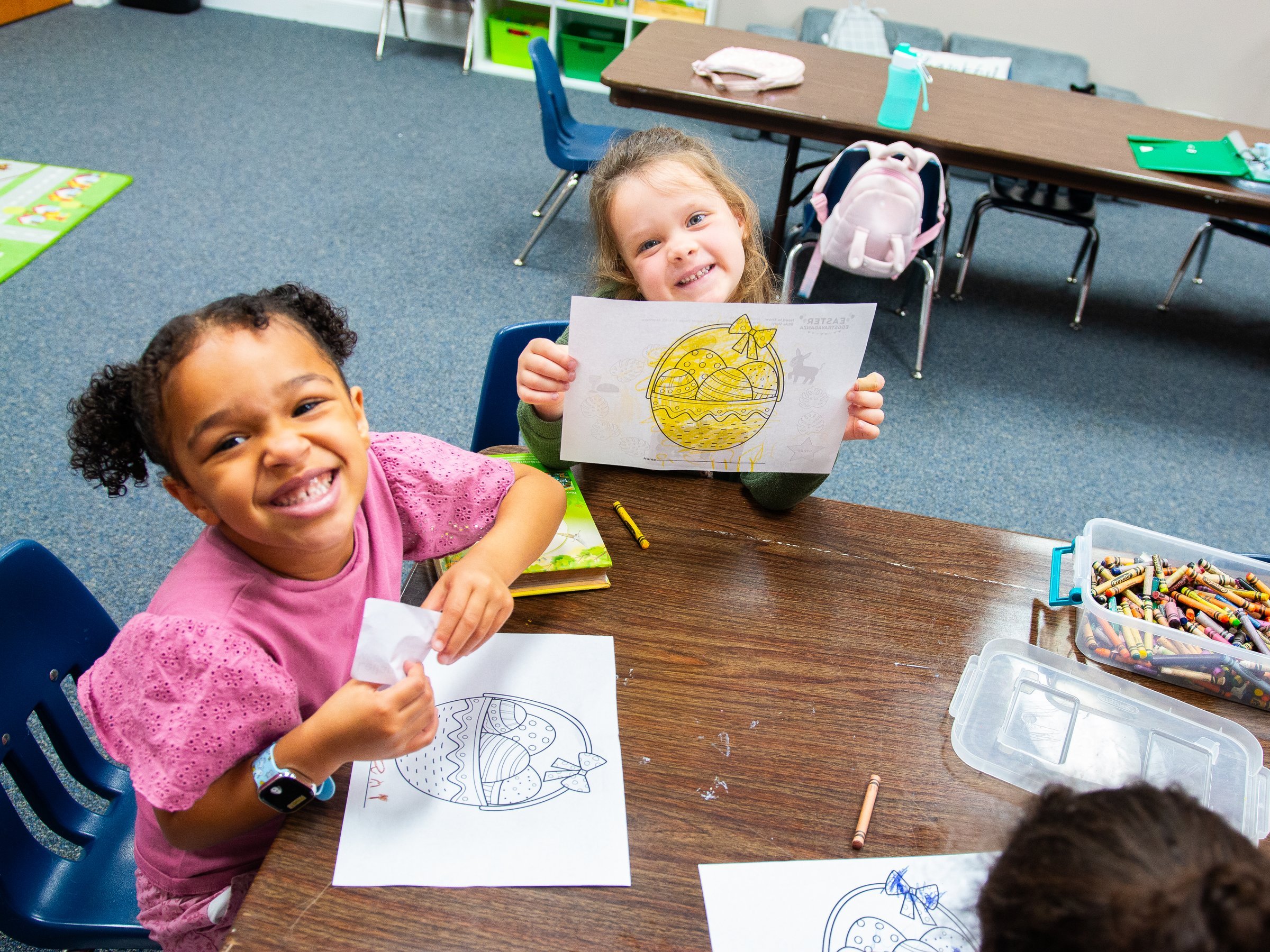 Preschool kids playing