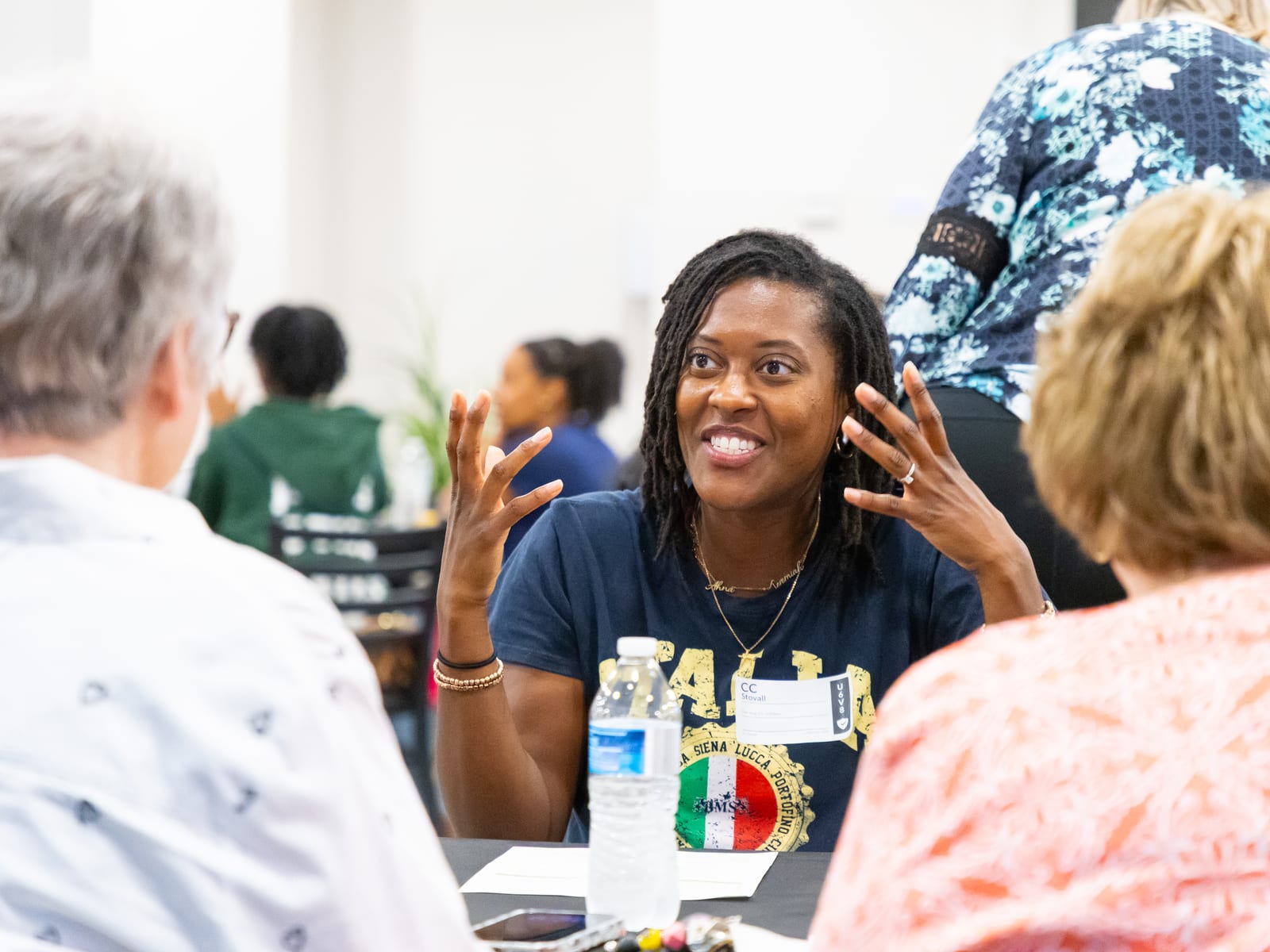 Women connecting at a New Hope Gathering