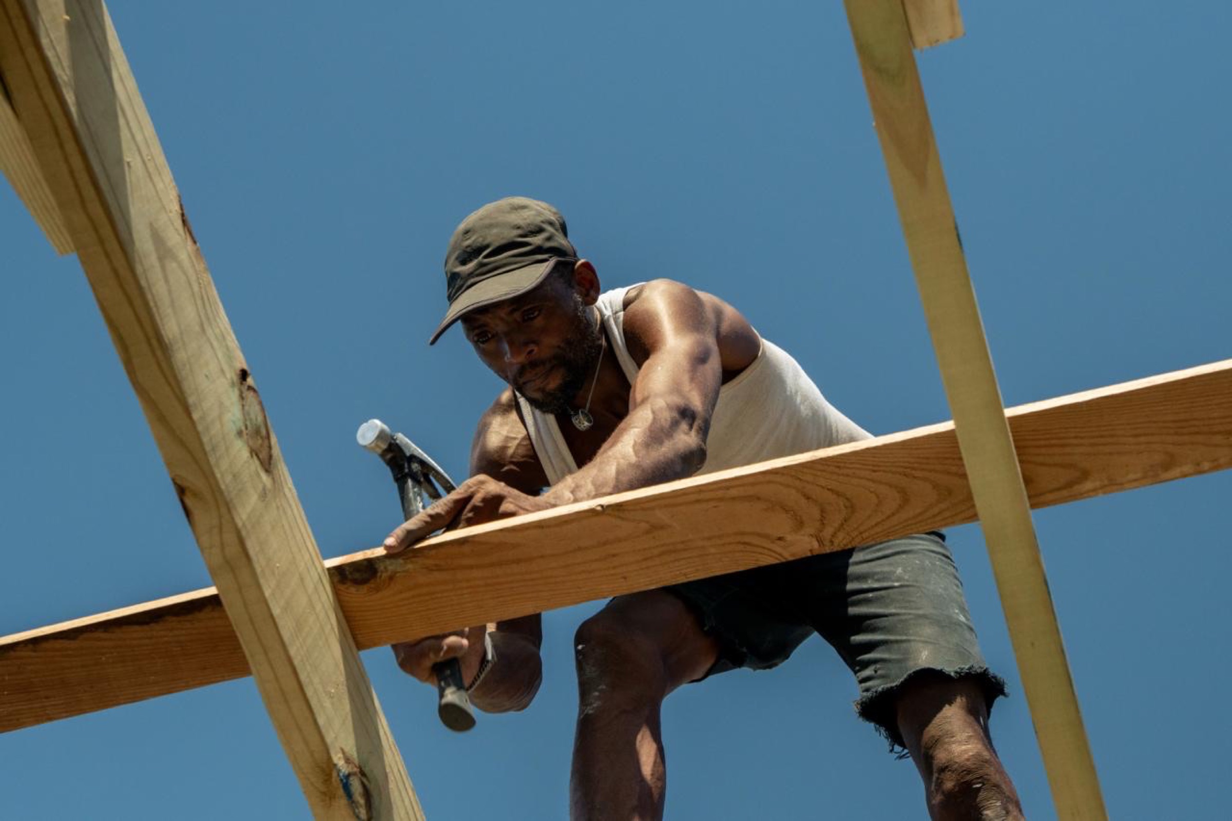 A local craftsman working on a partner church project